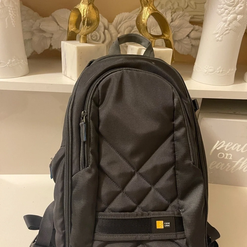 Case Logic Backpack for DSLR Camera and iPad, Gray, Open Box